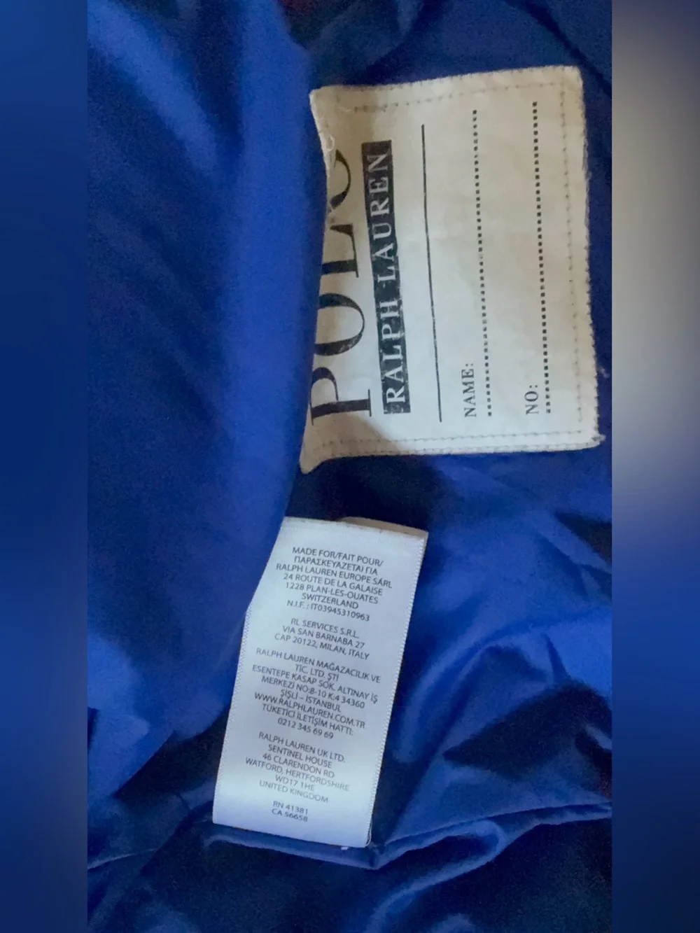 POLO Ralph Lauren Water-Repellent Down Jacket sz 7